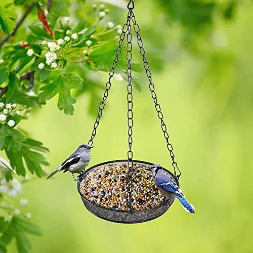 Bird Feeder, Hanging Platform Bird Feeder, Mesh Tray