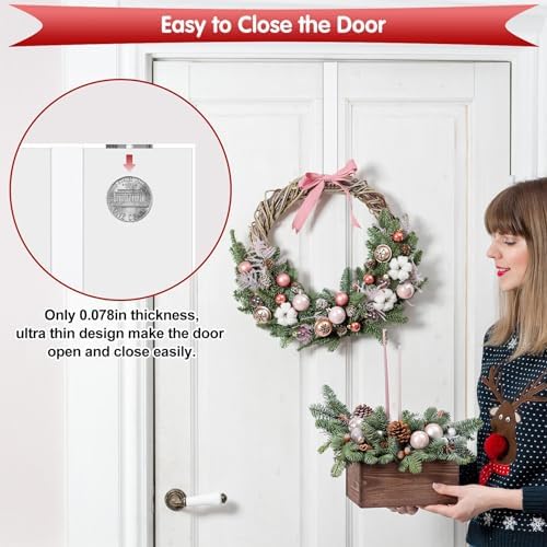 15" Clear Wreath Hangers, Non Scratch Over The Door Hanger Hooks