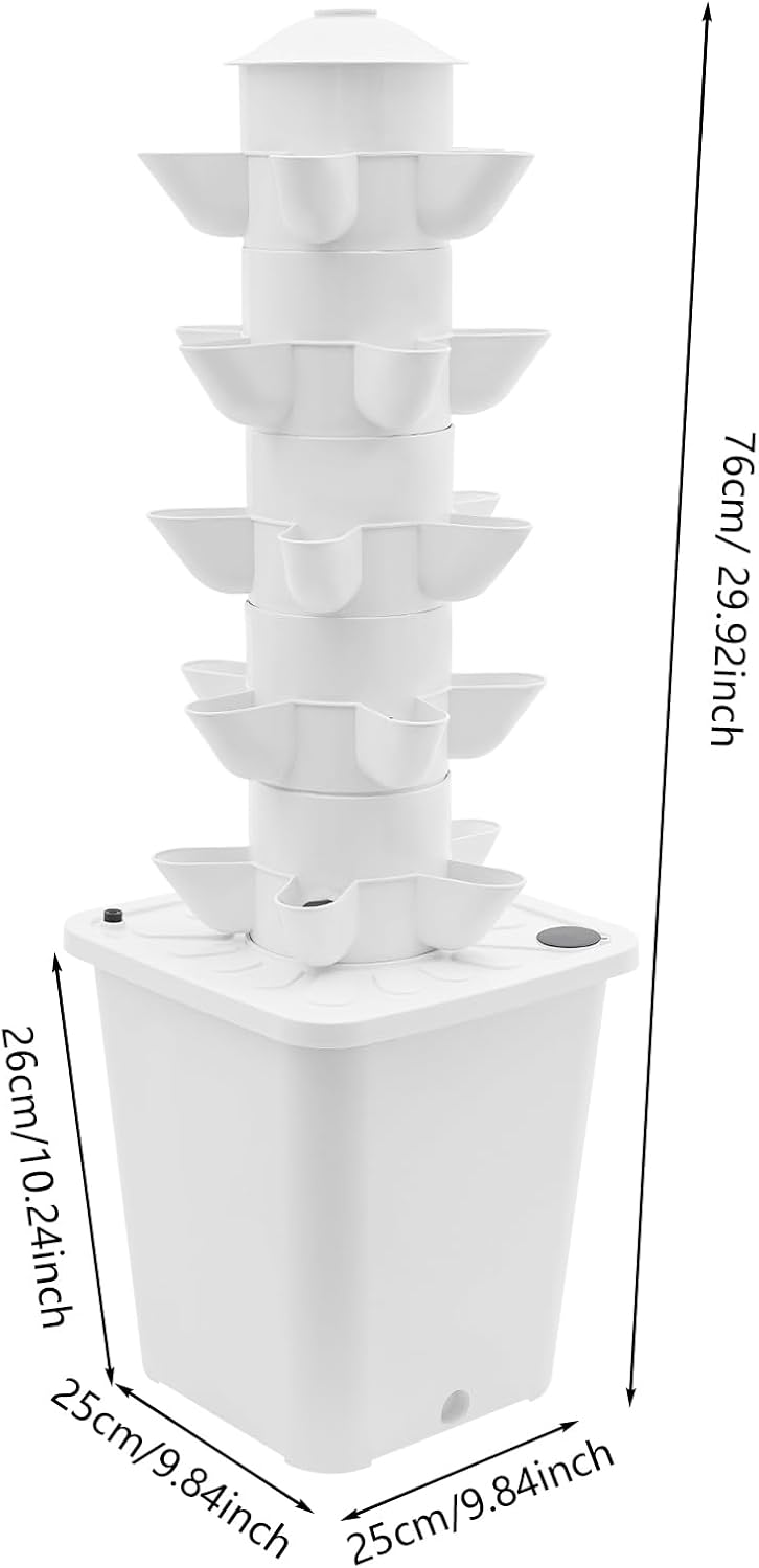 Hydroponics Growing System Kit & Vertical Indoor Garden Planter, 25-Pod Hydroponic Mechanism Indoor Plants, Herbs