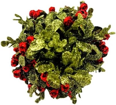 Ganz 5 Inch Mistletoe Kissing Ball Ornament,Red,5" Dia.