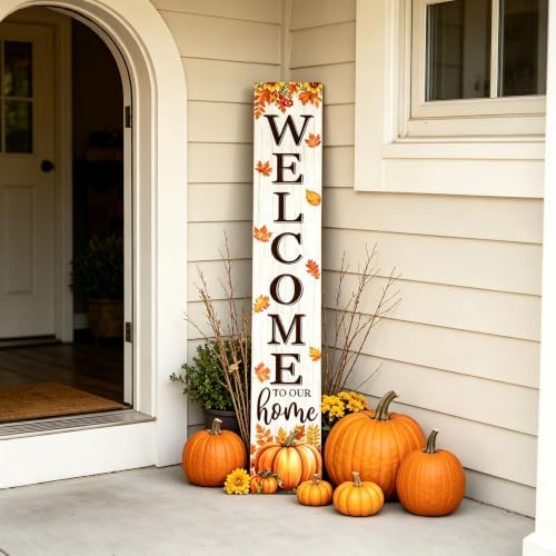 Fall Welcome To Our Home Porch Sign 47"