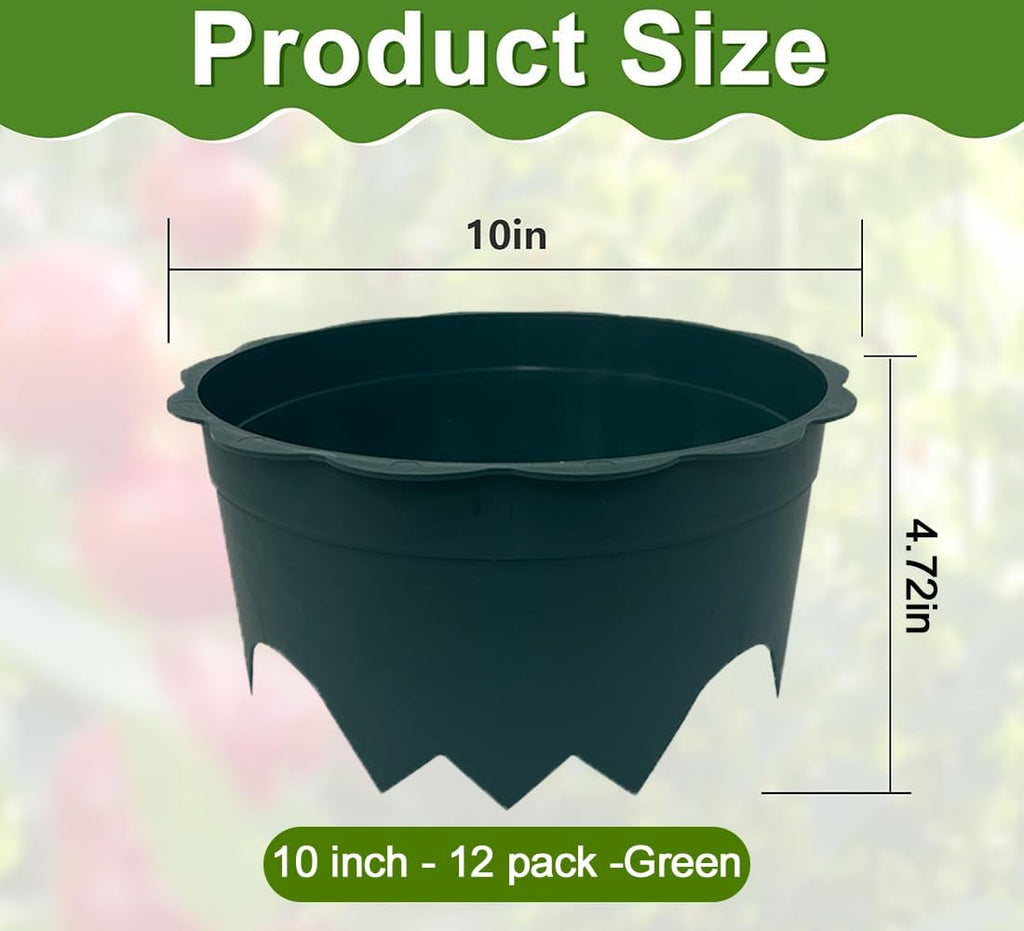 12pcs Planting Grow Rings, 10IN Round Edging Planting Protective Rings for Watering Vegetable, Herb, Flower, Circle