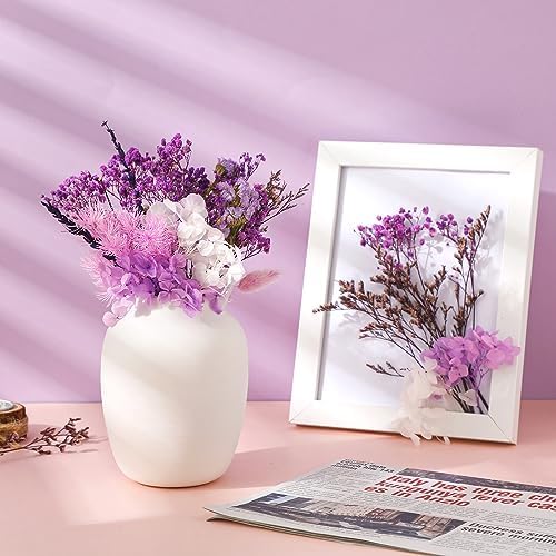 Real Dried Flowers, Natural Dry Flowers Mixed Natural Pressed Flowers Flores Secas Dried Florals for Crafts,Resin,Candle Making (Purple)