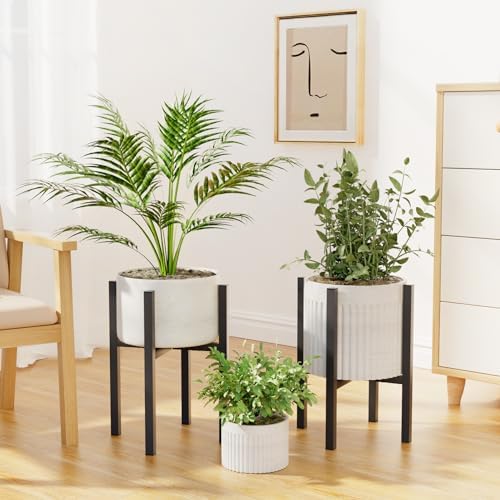 Linpla 2-Pack Adjustable Metal Plant Stands Indoor and Outdoor