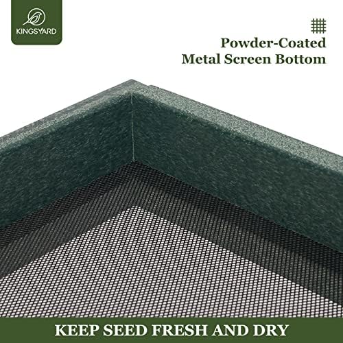 Kingsyard Platform Bird Feeder for Outdoors, Hanging Feeding Tray