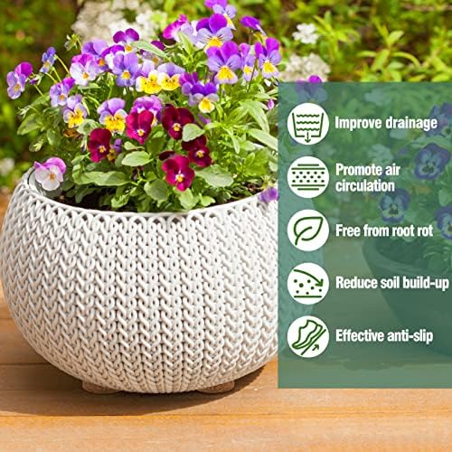 60Pcs 2" Dia Invisible Non-Slip Cork Pot Feet for Outdoor Planters Drainage
