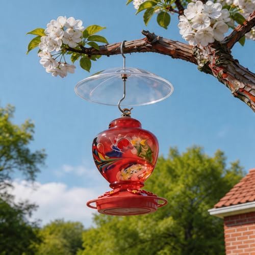 8" Mini Plastic Rain Cover for Bird Feeder, 2-Pack Clear Weather Guard Dome