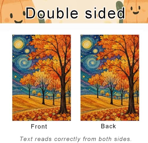 Fall Garden Yard Flag 12x18 Inch Double Sided Outside Porch Decor