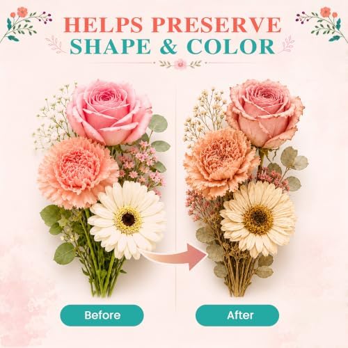 LotFancy Silica Gel Flower Drying, 6 LBS Reusable Color Indicating Silica Crystals for Wedding Bouquet Preservation, Resin Art, DIY Crafts