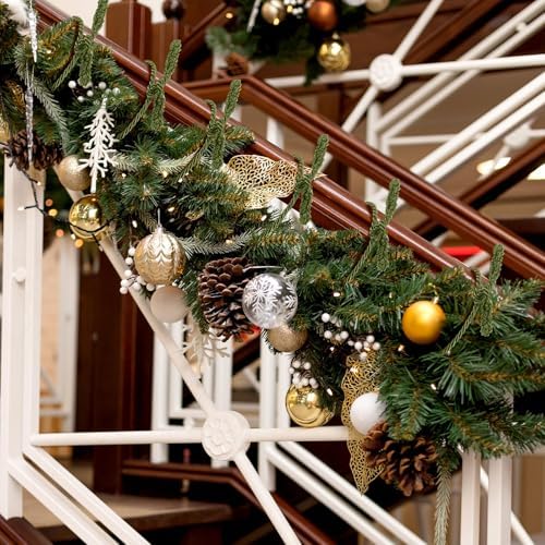 Zhengmy 32 Pcs 20 Inches Christmas Garland Ties Christmas Decorative Twist Ties for Banister Reusable and Flexible Twist for Xmas Home Decorations Holiday Craft Wrapping (Olive Green)
