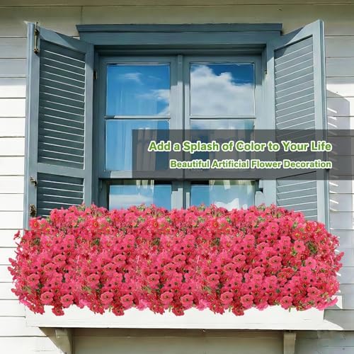 13 Bundles Artificial Flowers for Outdoors Summer Decoration