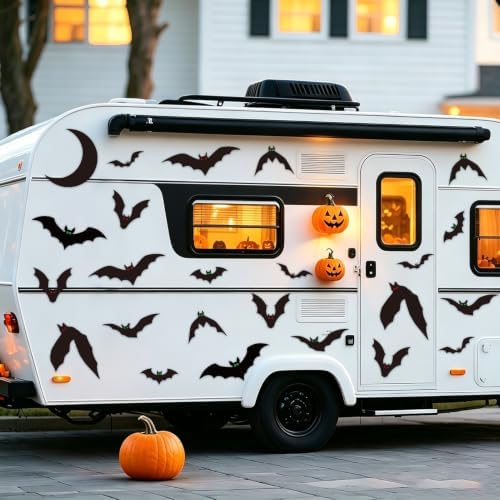 DAZONGE 25PCS Halloween Magnetic Stickers Bat Garage Door Decorations