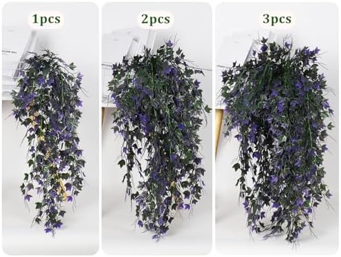 RECUTMS Artificial Ivy Vine Fake Hanging Plants Plastic Trailing Greenery