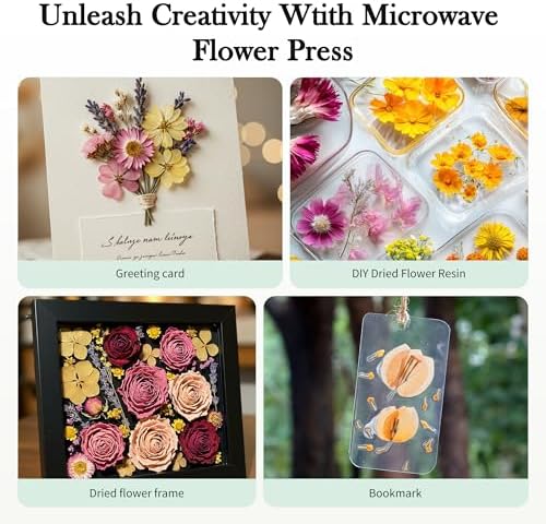 Aboofx Microwave Flower Press Kit, 6.3" Quick Drying Pressed Flower