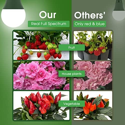 Briignite 12 Pack Grow Light Bulbs, Full Spectrum LED Grow Light