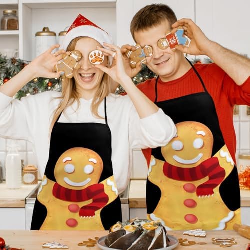 Funny Seasonal Holiday Apron, Adjustable Kitchen Cooking Apron for Women Men BBQ Baking Gardening Party Supplies