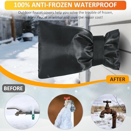 TUPI 2 Pack Outdoor Faucet Covers for Winter, 8.5" H x6.1 W