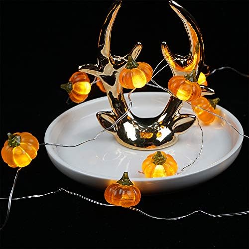 BOHON Pumpkin Lights String 3D Jack-o-Lantern with Remote Timer