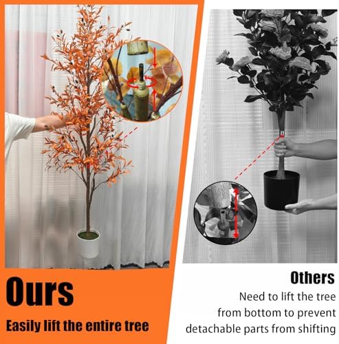 6ft Artificial Olive Tree, Fall Tree with Pot