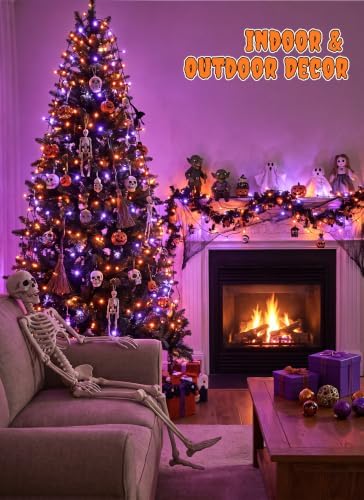 Minetom 400 LED Halloween String Lights 132FT Outdoor Halloween Lights