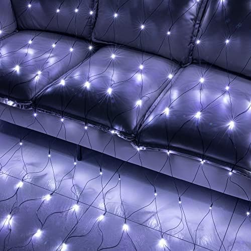 AWQ 360 LED 13.1 ftx6.6 ft String Lights Net Mesh Lights Christmas White