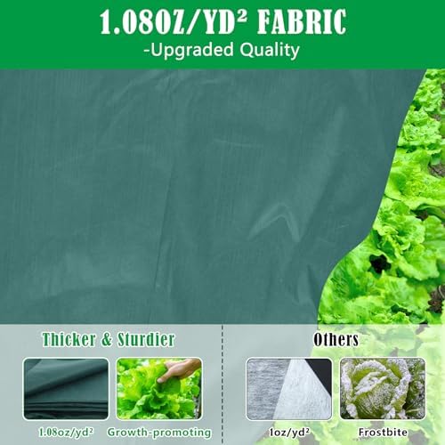 10X33 Ft Plant Covers Freeze Protection, 1.08oz/Yd² Frost Cloths Blanket