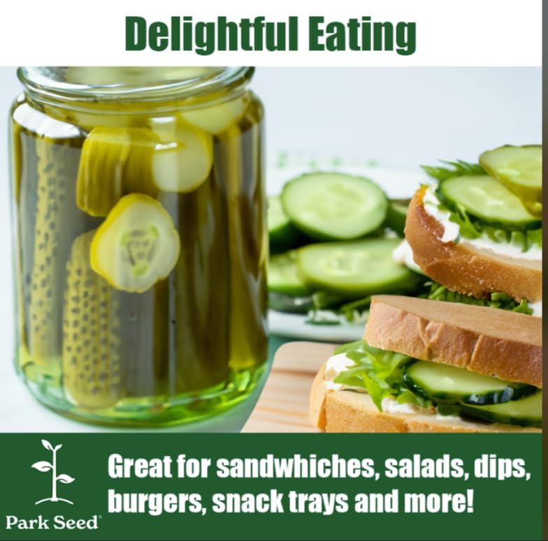 Park Seed Variety of Cucumber Seeds, Planting Cucumbers, Vegetable Seeds, Easy to Grow, Non-GMO, Perfect for