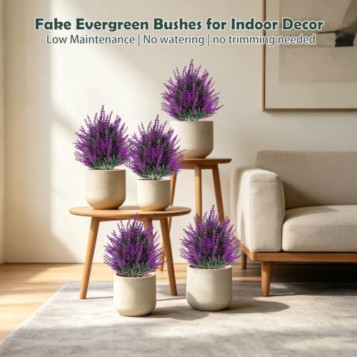 THKFUL 4 Pack Artificial Topiary Ball Trees Outdoor, UV Resistant Fall Faux Boxwood Shrubs with Ground Spikes, Small Fake Grass Bushes for Front Porch Planters, Garden & Indoor Autumn Decor