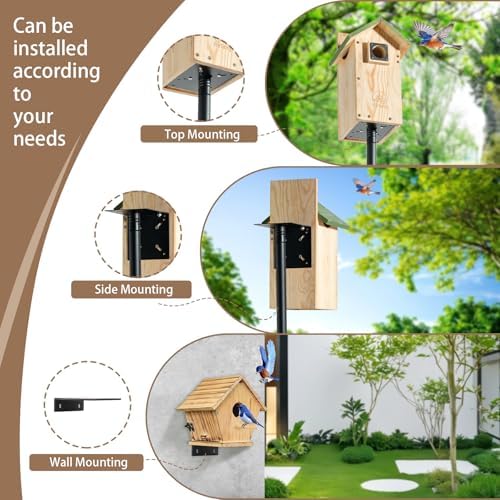 92" Bird Feeder Stand Heavy Duty 1" Outdoor Birdhouse Pole Mount