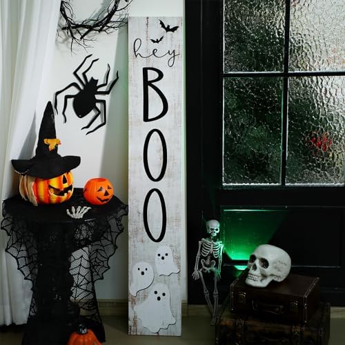 Halloween Boo Porch Sign 47" Halloween Wooden Welcome Sign