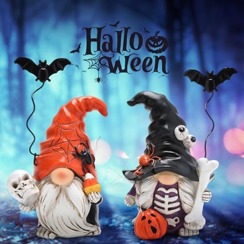 Hodao Halloween Gnome Set of 2, Spooky Fall Home Decor