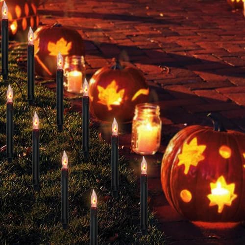 SUNSGNE 19.5FT Halloween Pathway Marker String Lights with 10 Count Lights