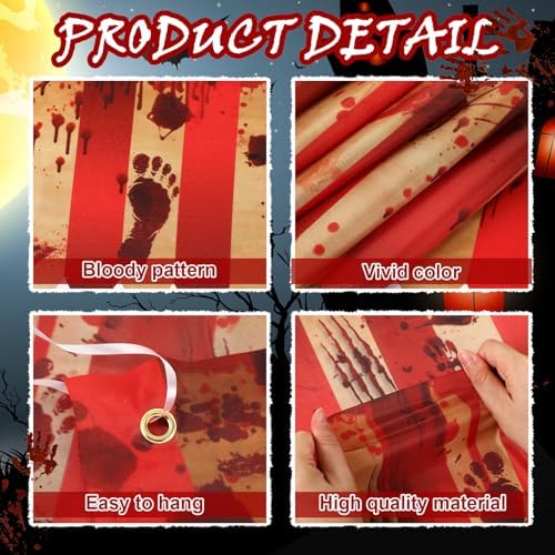 HunnmingRe 4 Pcs Halloween Carnival Tent Creepy Circus Theme Party Decor