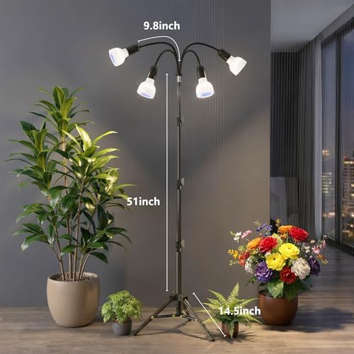 Grow Light, 5500K (320 Watts Equiv) White Full Spectrum Plant Growing Lamp for Indoor Plants,LED Bulbs Replaceable