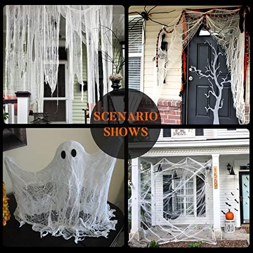 7 Pack Creepy Cloth Halloween Decorations72x30 Inch with Bats