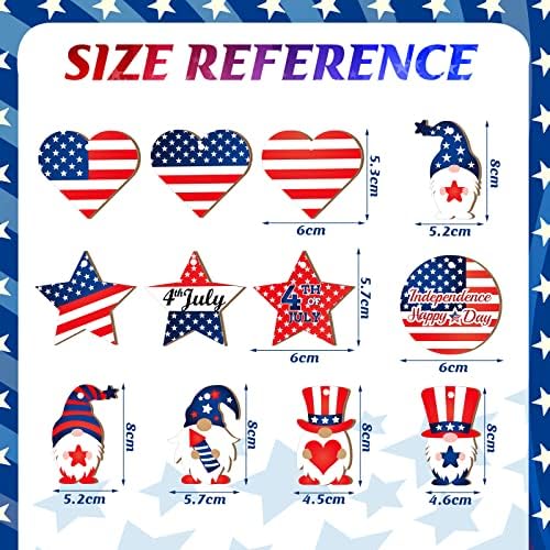 Qunclay 24 Pcs Wood Hanging Ornaments for Tree Decorations