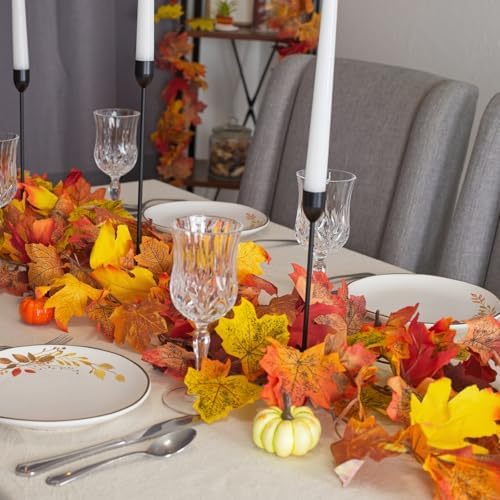 30 Pack Artificial Fall Leaf Garland Maple Leaves Autumn Vines Decor