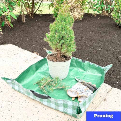 DURASACK 26"x26" Water-Resistant Repotting Mat – Indoor Plant Transplanting, Soil Change & Gardening Mess Control, Terracotta