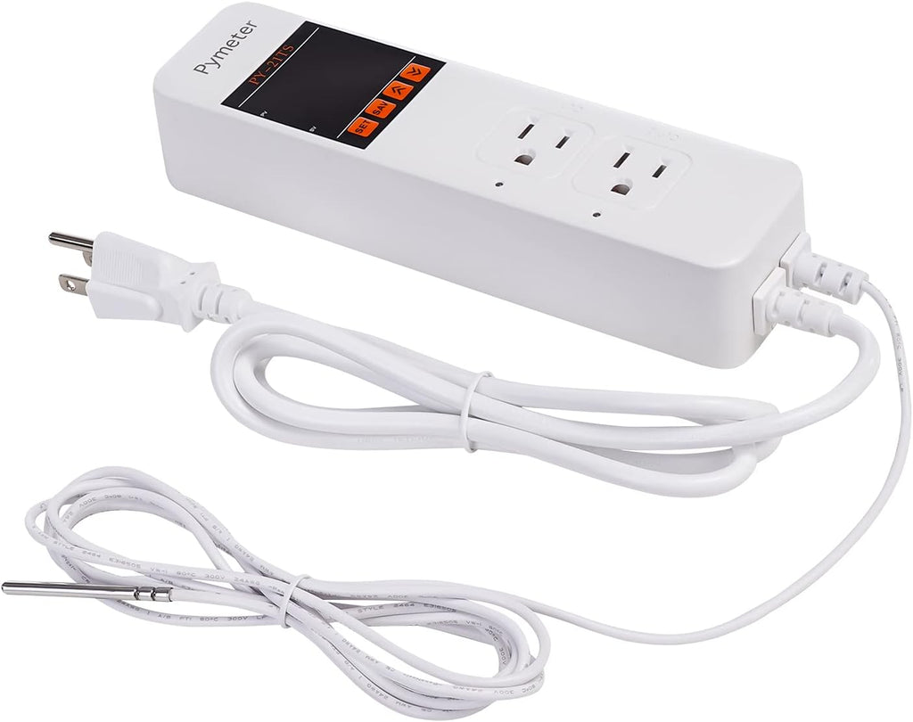 Attic Fan Thermostat Controller Temperature Switch Plug Outlet for Seedlings, Germination, Rooting, Greenhouse