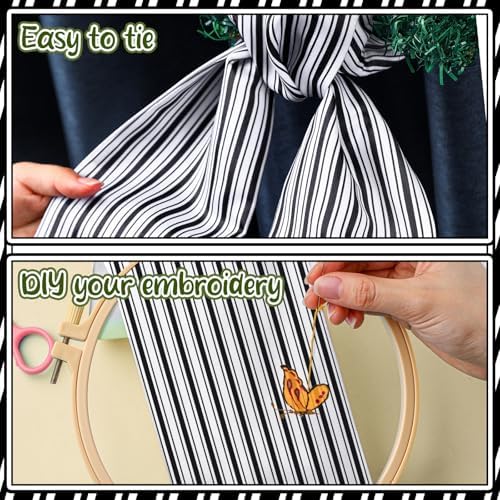 VitalCozy 2 Pcs Wreath Sash for Front Door, Stripe