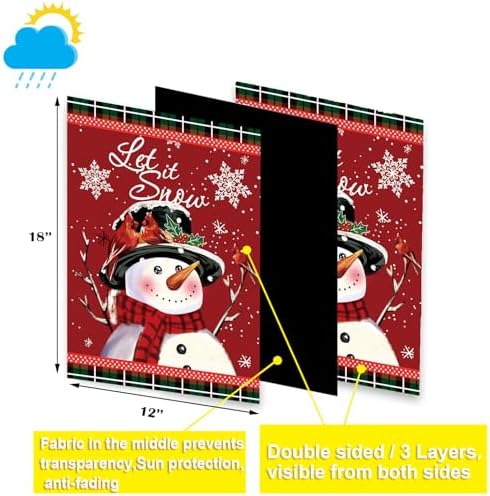 Seasonal Garden Flags Set of 12, Double Sided 12 x 18 Inch Yard Flags