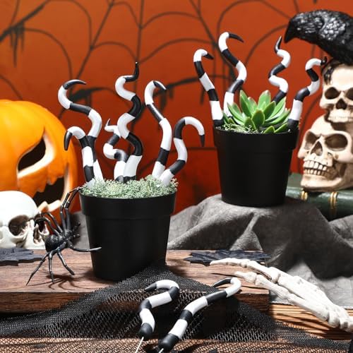 Cinnvoice 12 Pcs Halloween Plant Stakes Octopus Plant Stakes for Decoration