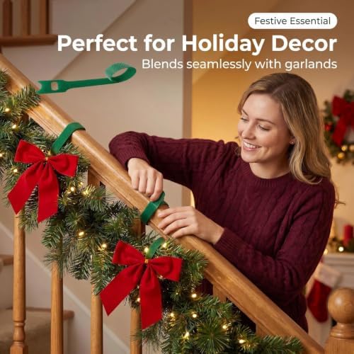 100Pcs 10-Inch Green Adjustable Plant Ties, Christmas Garland Ties