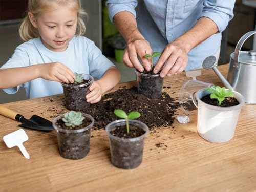 15-Pack Clear Nursery Pots with Saucers (3/4/5 Inch)