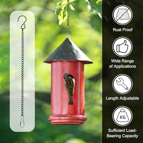 M METERXITY 6-Pack Chain for Hanging Plants 30cm/12in Iron Black
