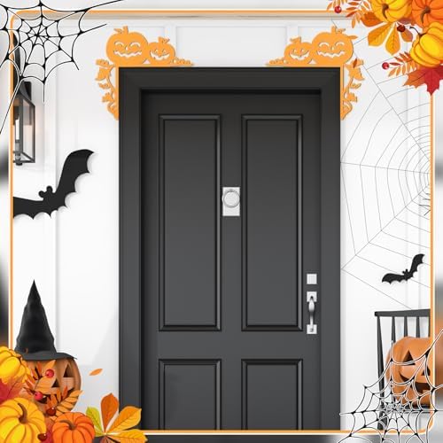 RattanView 3 Pcs Fall Door Corner Decor Pumpkin Maple Leaf Snowflake