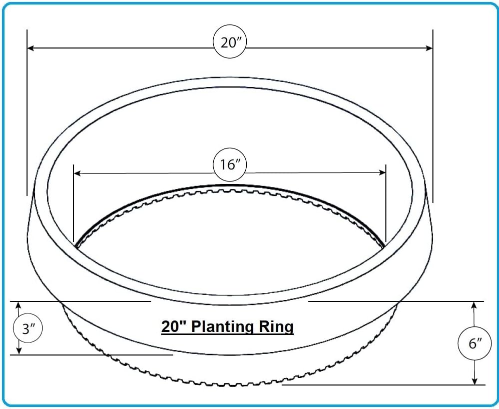 3-Pack 20-inch Rose & Shrub Planting Rings – Deep Watering Basin & Edging.
