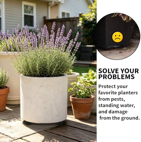 Plant Pot Feet Rubber Pot Risers Planter Feet for Outdoor Indoor Planters