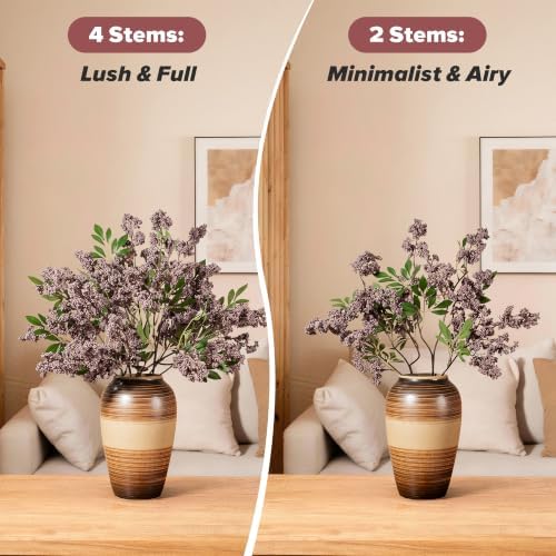 2 Pcs 31" Artificial Berry Stems, Faux Nandina Berries, Dusty Plum