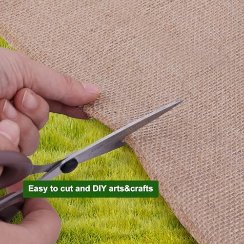 Agfabric Natural Burlap Fabric Roll,72 inch X 15 Feet Tree Wraps for Winter,Burlap Plant Covers for Trees and Shrubs